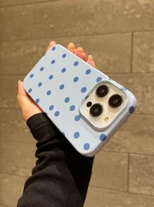 Blue Polka Dot Phone Case Waterproof Shockproof Anti-Fall Scratch Resistant - Multicolor - View 3