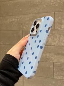 Blue Polka Dot Phone Case Waterproof Shockproof Anti-Fall Scratch Resistant - Multicolor - View 4