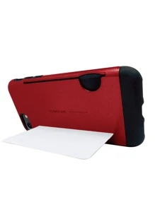 Rugged Use Card Holder Case Cover For Galaxy J7 2016 Guardian - 紅色 - 查看 3
