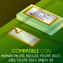 Bateria Pila de Repuesto para Huawei P8 Lite, Y5 Lite 2017, Y3 Lite 2017, Enjoy 5S, ALE-L23, GR3, 2200mAh Reales | HB3742A0EZC+ | con Kit de Herramientas, Refacción Reparación - Más - Ver 2