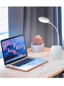 DeTODO USB Rechargeable Desk Lamp With Pen And Cell Phone Holder