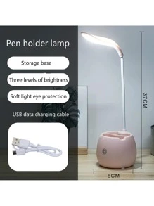 DeTODO USB Rechargeable Desk Lamp With Pen And Cell Phone Holder