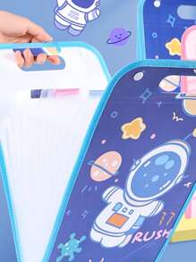 Carpeta Expandible Adorable Blanca Con Patrón De Conejo Lindo [color Sólido] - Blanco - Ver 3