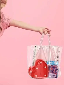 1件套的4透明PVC禮品袋帶把手 - 無色 - 查看 6