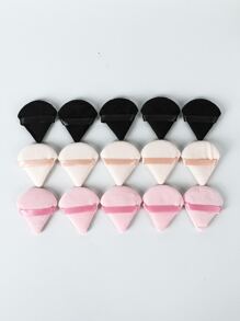 15 cái Hình tam giác Nhung & Lông tơ Ngắn Bột Puff Đối với Trang điểm Đăng ký , - Nhiều màu - Xem 1
