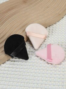 15 cái Hình tam giác Nhung & Lông tơ Ngắn Bột Puff Đối với Trang điểm Đăng ký , - Nhiều màu - Xem 3