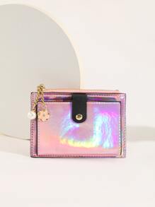 1 件 Malist PU 材料短钱包带零钱袋钞票和卡槽按扣和拉链开合适合男孩和女孩送给朋友的最佳礼物轻巧便携卡身份证白领人士女性节日周年纪念生日礼物配件礼物热粉色卡夹卡夹钱包名片夹信用卡夹卡夹女士女士钱包迷你钱包钱包钱包卡包 - 粉色 - 查看 1