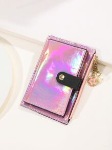 1 件 Malist PU 材料短钱包带零钱袋钞票和卡槽按扣和拉链开合适合男孩和女孩送给朋友的最佳礼物轻巧便携卡身份证白领人士女性节日周年纪念生日礼物配件礼物热粉色卡夹卡夹钱包名片夹信用卡夹卡夹女士女士钱包迷你钱包钱包钱包卡包 - 粉色 - 查看 4