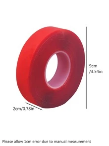 1pc 2cm*5m Double Sided Nano Tape - Red - View 2