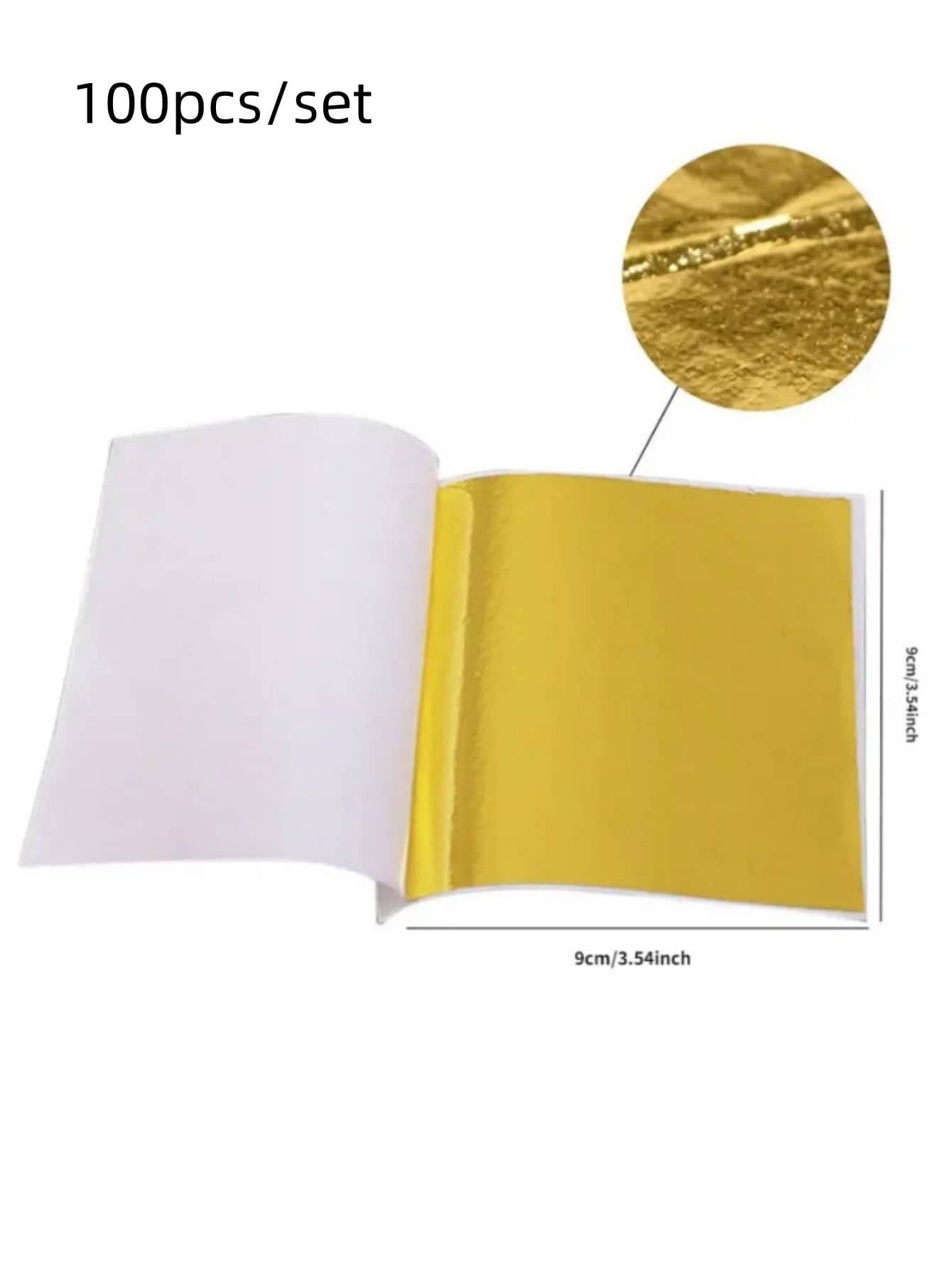 100pcs Copper Foil Sheets With Metallic Texture Golden Gilding