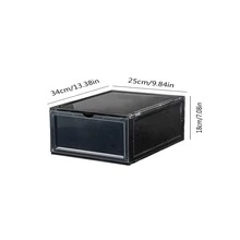 Caja de almacenamiento de zapatos a prueba de polvo - Negro - Ver 3