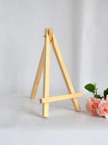 1入組木三角形形狀畫架適用於繪畫,素描,水彩,手機支架 - 卡其色 - 查看 3