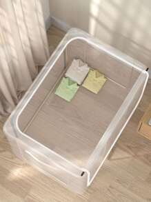 1pc Clear Clothes Storage Box Decorations Decor Festival Decor Room Decor Home Decor Bed Room Decor Bedroom, Organizer, Home Storage, For White T-Shirt Women, Black Pants Women, Ladies Winter Clothes, Dress, Winter Clothes For Ladies, Elegant Woman Dresses, White Shirt For Ladies, Long Sleeve, White Jumpsuit For Women, Spring Dresses For Women, Spring Outfits For Women, Spring, Spring Clothes, Minimalist, Summer Tops Storage