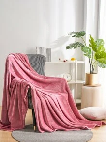 1 Miếng Tối giản Màu thuần Sang trọng Chăn , Thanh lịch Đơn giản Thân thiện Và Ấm áp Ga trải giường , Thích hợp Đối với Phòng ngủ , Khách mời Phòng Và Sofa - Màu hồng gỉ - Xem 1