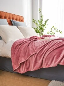 1 Miếng Tối giản Màu thuần Sang trọng Chăn , Thanh lịch Đơn giản Thân thiện Và Ấm áp Ga trải giường , Thích hợp Đối với Phòng ngủ , Khách mời Phòng Và Sofa - Màu hồng gỉ - Xem 5