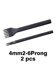WUTA Leather Craft Hole Punch leather craft Tools Point Black Pricking Iron Leather Chisel Stitching Tools 3/4mm - 4mm - View 2