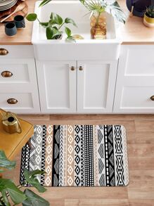 1入組波西米亞風格圖案現代家庭裝飾廚房地墊,防滑吸水和耐磨 - 彩色 - 查看 6