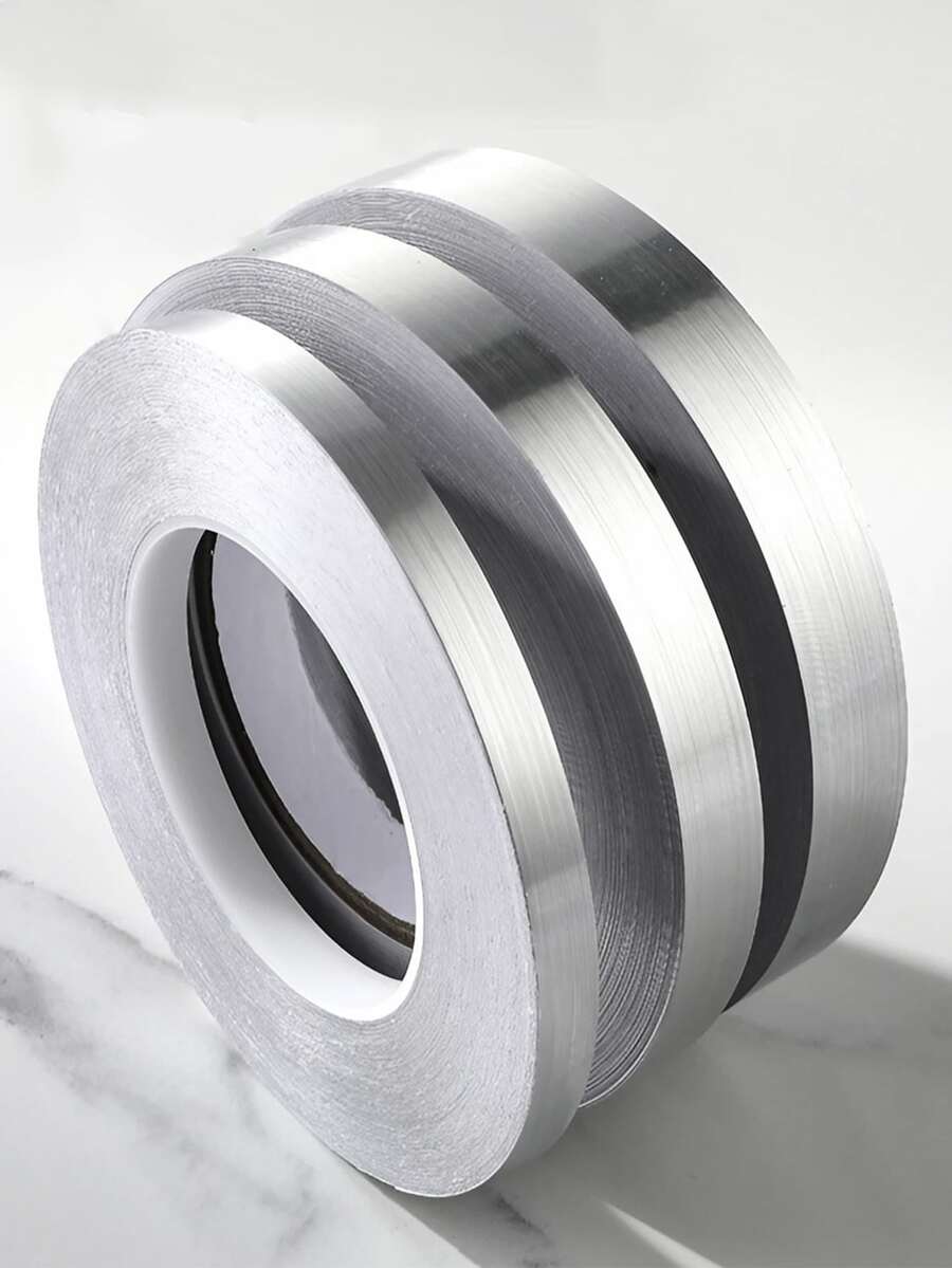 1roll Ceramic Waterproof Mildewproof Decorative Gap Bathroom Kitchen Wall Sticker Self Adhesive Floor Tile - Silver - View 1