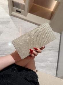 Lightweight,Business Casual Rhinestone Decor Bucket Bag Mini Drawstring Design, Clear Bag Faux Pearl Bag Evening Bag,Dinner Bag Glamorous,Elegant,Exquisite,Quiet Luxury Rhinestone For Party Girl,Woman,Bride Perfect For Party,Dinner/Banquetchristmas Party Dress