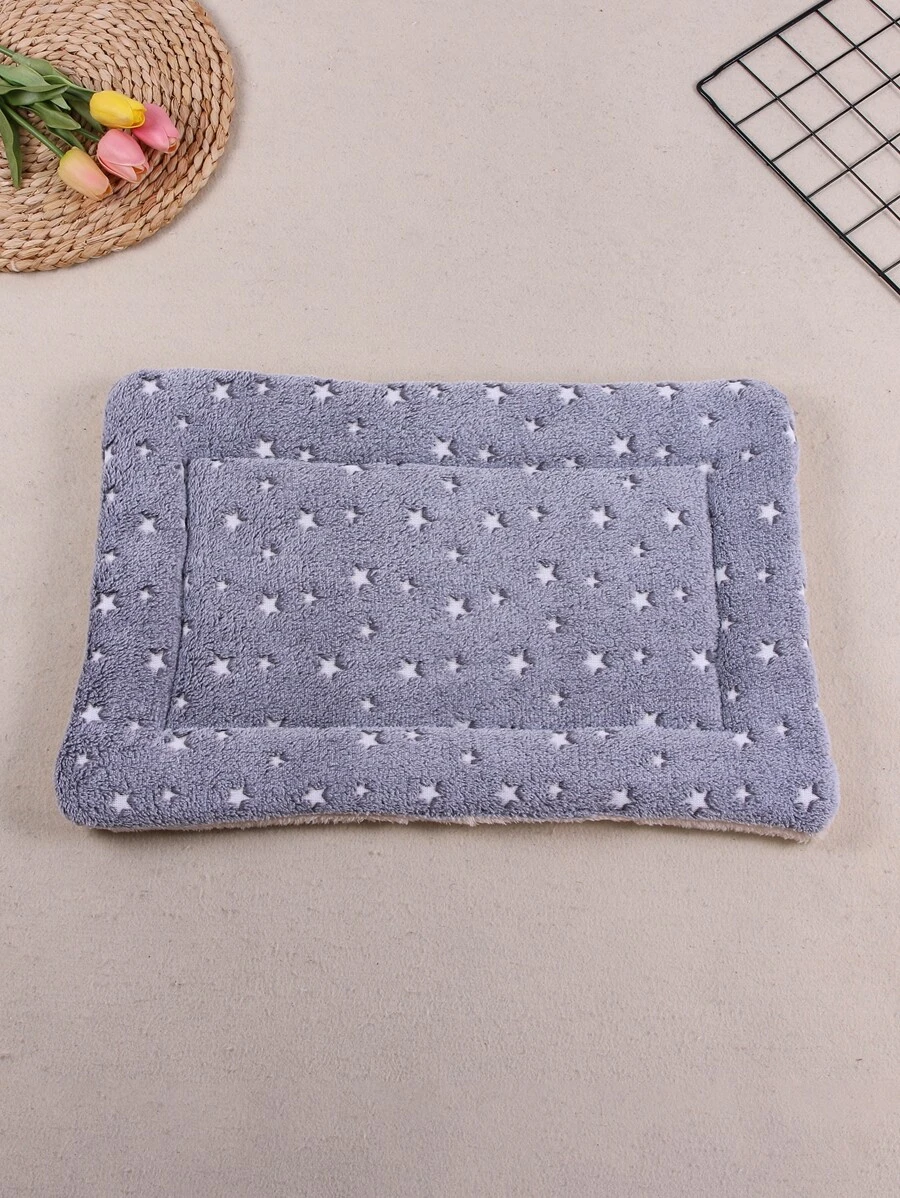 Gray Star Printed Thickened Pet Mat For Cats And Dogs, Multifunctional Pet Bedding - Brown - View 1