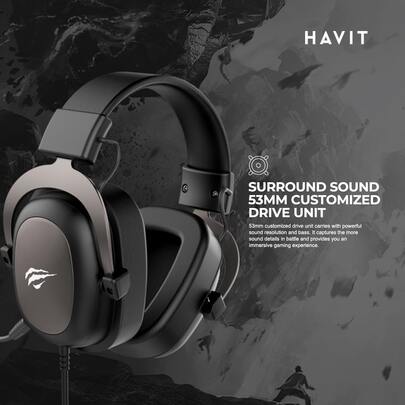  Auriculares De Juego Havit H2002d Con Micrófono Para Pc / Laptop / Móvil / Ps4, Auriculares Con Almohadillas Suaves Para Los Oídos