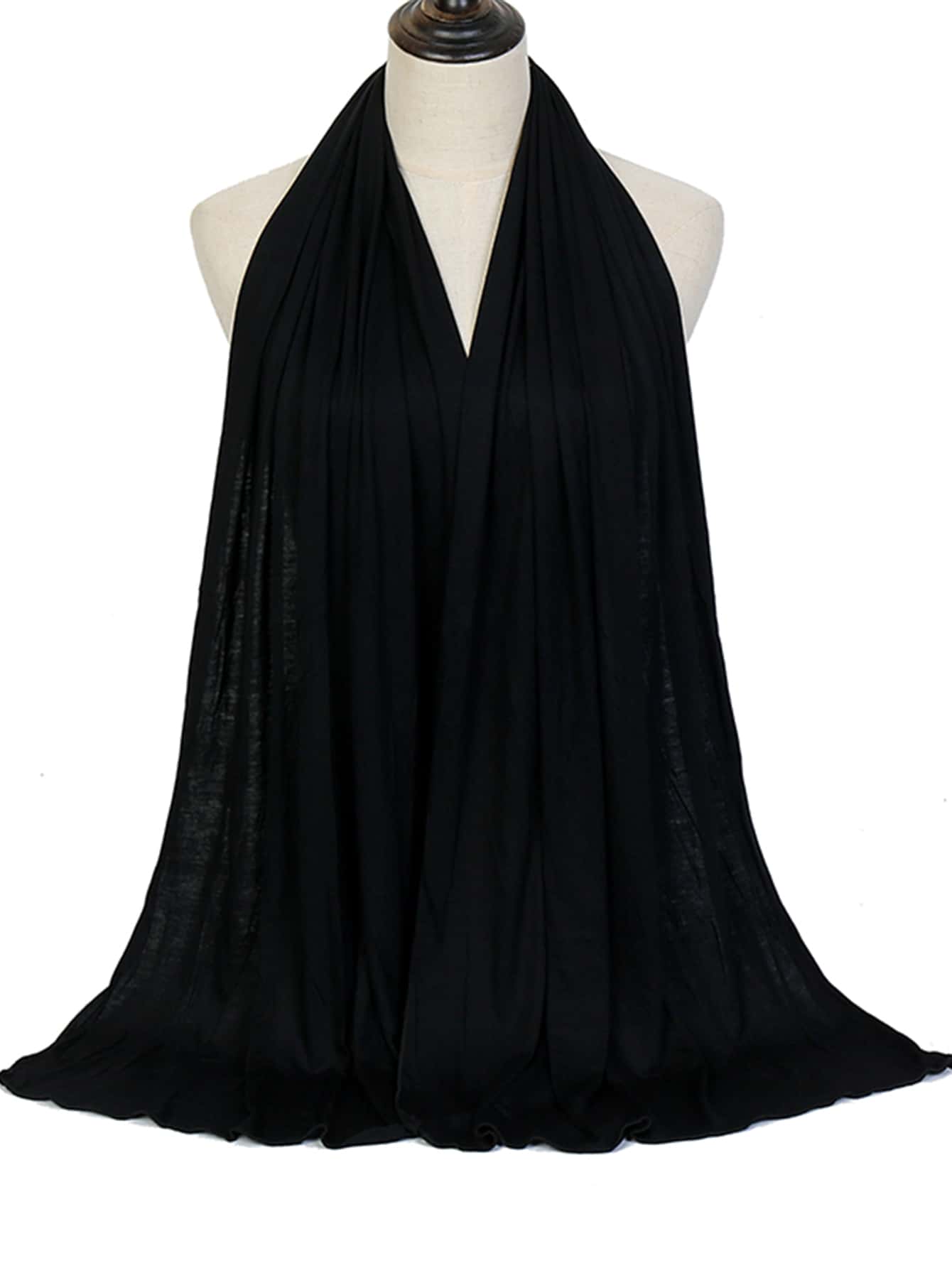 1入組舒適柔軟純色髮巾，適用於休閒穿着