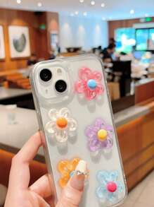 1 chiếc ốp lưng điện thoại bằng nhựa cao cấp họa tiết hoa 5 màu, tương thích với iPhone 17/17 Air/17 Pro/17 Pro Max/13 Pro Max/14 Pro Max/15 Pro Max/16 Pro Max/15 Pro/16 Pro/14 Pro/13 Pro/12/13/14/11/16e/13 Mini/12 Mini, ốp bảo vệ chống rơi vỡ trong suốt nhiều màu sắc họa tiết hoa. - Nhiều màu - Xem 3
