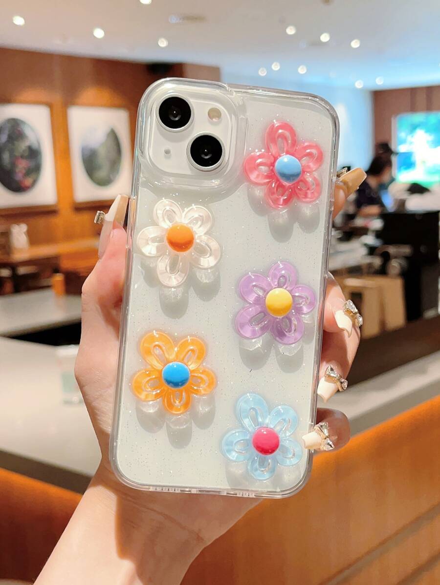 1 chiếc ốp lưng điện thoại bằng nhựa cao cấp họa tiết hoa 5 màu, tương thích với iPhone 17/17 Air/17 Pro/17 Pro Max/13 Pro Max/14 Pro Max/15 Pro Max/16 Pro Max/15 Pro/16 Pro/14 Pro/13 Pro/12/13/14/11/16e/13 Mini/12 Mini, ốp bảo vệ chống rơi vỡ trong suốt nhiều màu sắc họa tiết hoa. - Nhiều màu - Xem 1