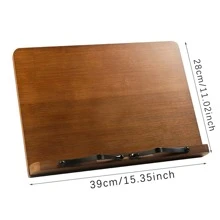 1 giá đỡ hỗ trợ đọc sách, hỗ trợ, dành cho sinh viên và nhân viên văn phòng, màu nâu, 15,4in*11in - màu nâu - Xem 3