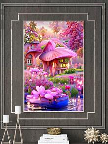 flor 5D Pintura diamante mosaico diamante Pegatina moderno arte con bordado pleno redondo mosaico con diamante de imitación colgante foto casa sala de estar Decoración con puntada cruzada 1 Set - Multicolor - Ver 2