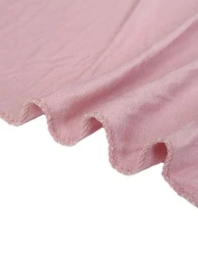 1 Chiếc Khăn Trùm Đầu Màu Trơn Thoải Mái Mềm Mại Thoải Mái Để Quấn - Hồng - Xem 4