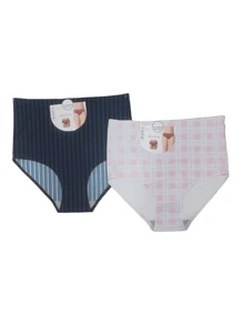 2 piezas de Pantaleta para Dama, Talla Grande, Varios Estampados, Los Colores se Mandan al Azar - Multicolor - Ver 6