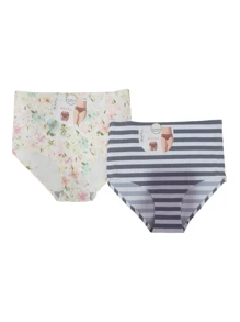 2 piezas de Pantaleta para Dama, Talla Grande, Varios Estampados, Los Colores se Mandan al Azar - Multicolor - Ver 8