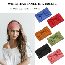 Women's Sports Headband, Athletic Sweatband For Running, Basketball, Yoga, Fitness, Forehead Sweat Absorber, Hair Tie, Head Wrap, Black