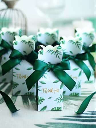50pcs Creative European Style Celebration Flower Vase Candy Box For Wedding, Bridesmaid Return Gift, Candy Gift Box
