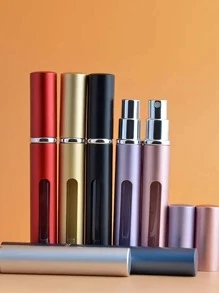 1 pezzo Bottiglia di profumo in alluminio da 5ml con contenitore interno in vetro, flacone spray portatile con nebulizzazione fine, colore casuale, torna a scuola