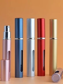 1 pezzo Bottiglia di profumo in alluminio da 5ml con contenitore interno in vetro, flacone spray portatile con nebulizzazione fine, colore casuale, torna a scuola