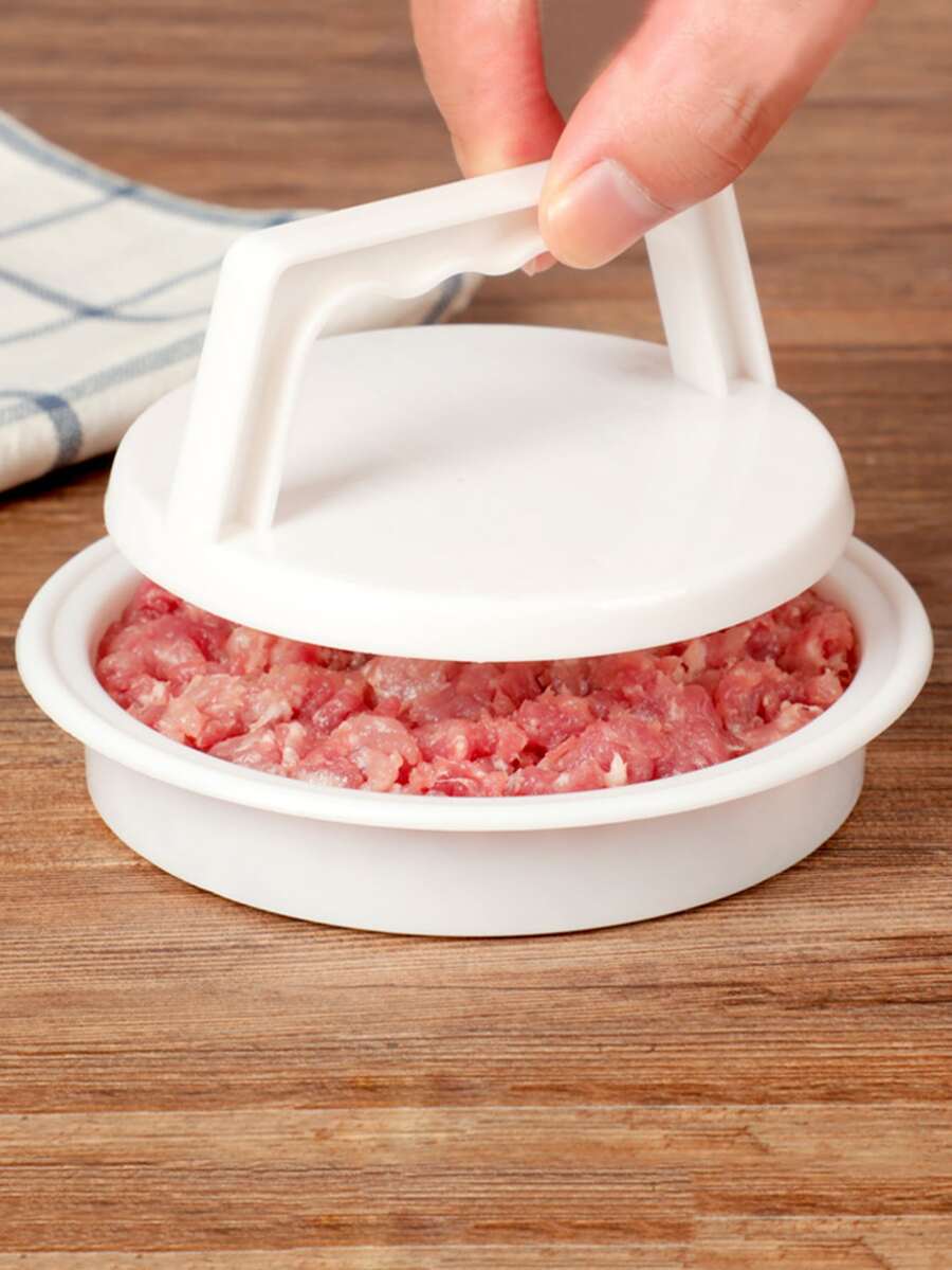 1pc White PP Hamburger Presser Multi-functional Meat Patty Molder Kitchen Tool - White - View 1