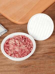 1pc White PP Hamburger Presser Multi-functional Meat Patty Molder Kitchen Tool - White - View 6