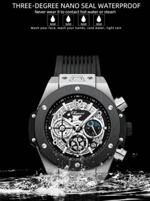 CHENXI Chenxi Quartz Chronograph Moon Phase Dial Men's Watch