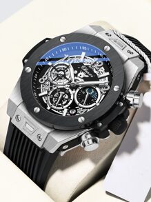 CHENXI Chenxi Quartz Chronograph Moon Phase Dial Men's Watch