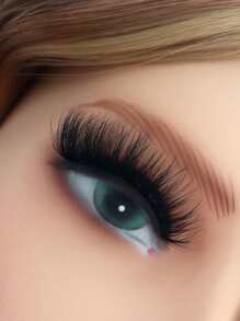 Volumized Full False Lashes, 2pairs 18mm Curly Tail Elongated Fluffy Natural False Eyelashes For Daily Makeup