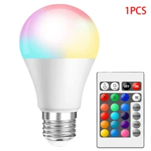 5pcs/pack E27 Interface Led 16 Color Changing Light Bulb With 24-key Remote Control For Bedroom, Game Room, Table Lamp, Replacement Bulb - White - View 9