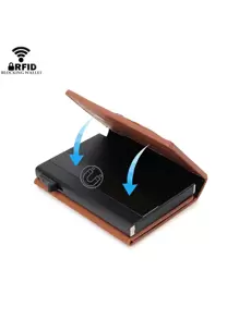 Ví đựng thẻ RFID cho nam nữ Ví Airtag Ví đựng thẻ tín dụng Túi đựng tiền Ví mỏng tương thích với Apple AirTags Tracker Air Tag Quà tặng hàng ngày, nam giới, quà tặng cho bạn trai/cha (Nâu) - màu nâu - Xem 8