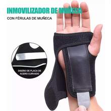 Muñequera Ortopedica Hombre Mujer Ferula Tunel Carpiano Gym - Negro - Ver 5