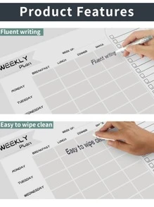 1pc Magnetic Whiteboard Weekly Plan Sticker - Multicolor - View 8
