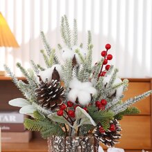 Artificial Mini Tree Potted Plant, Christmas Decor For Tabletop, Suitable For Winter Decor, Yard Decor, Desk Decor, Christmas Decoration,Christmas - White - View 4