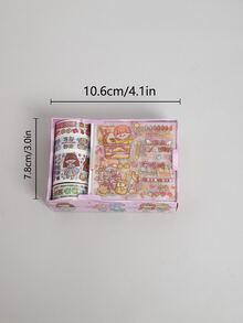 con patrón de dibujos animados adorable Diario Cinta washi - Multicolor - Ver 5