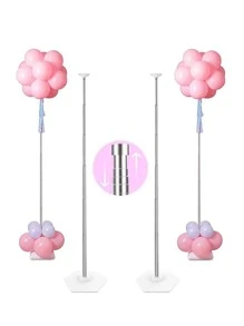 Balloon Stand Holder For Cup And Bowl Imitating Floating Balloon With Telescopic Pole For Party Decoration - Clear - View 3