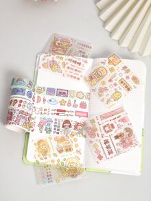 Lindas Pegatinas Temáticas De Princesas Para Decoración De Papelería Infantil, Personajes De Dibujos Animados - Multicolor - Ver 2